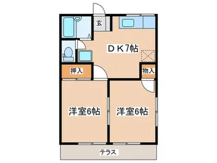 レジデンス東原【1階】の間取り