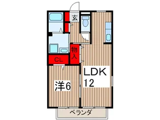 フュ-チャ-II【1階】の間取り