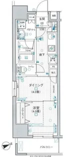 日神デュオステージ浅草三筋(ニッシンデュオステージアサクサミスジ)【3階】の間取り