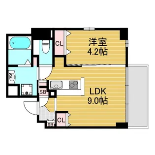イーストコア新大阪【3階】の間取り