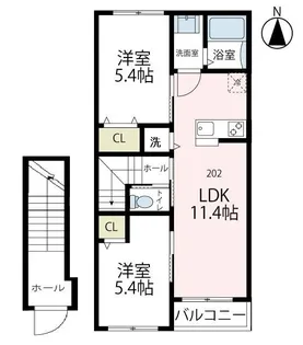 グレース湘南【2階】の間取り