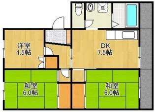 マンション若松【3階】の間取り