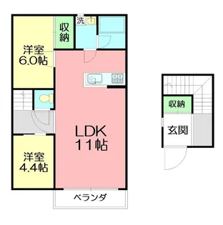ミストラルA【2階】の間取り