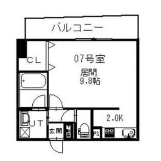 イオ南3条【4階】の間取り
