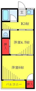 末広マンション【1階】の間取り