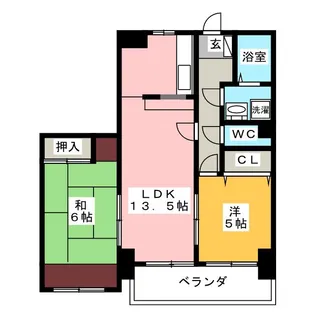 スカイヒルズ上地【2階】の間取り