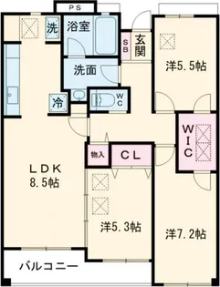 らくりーぶ21忠生【2階】の間取り