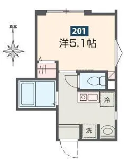 MELDIA梅島X【2階】の間取り