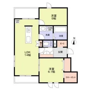 central crest【1階】の間取り