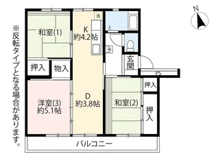 UR町田山崎【2階】の間取り