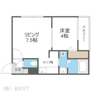 デュークYK山の手【1階】の間取り