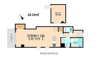 ジェンティーレ天神I【4階】の間取り
