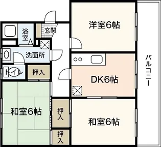 ブルーマウンテン フラワー通り【3階】の間取り