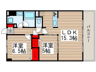 ポラ-ル飯山満【4階】の間取り