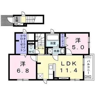 ホフヌング弐番館【2階】の間取り