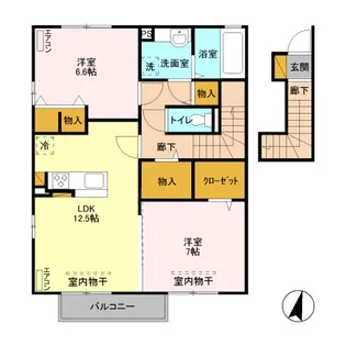 フォンティーヌ【2階】の間取り