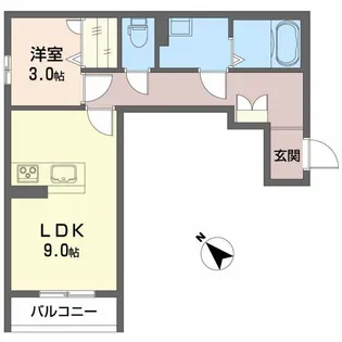 プレミアス古田刈【2階】の間取り