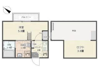 フォルトーナII【1階】の間取り