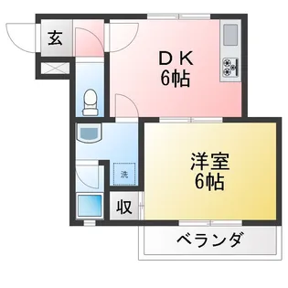 第三コーポふじ【2階】の間取り