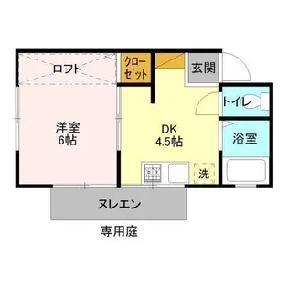キャッスル下矢切【1階】の間取り
