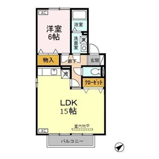 リバービュー【2階】の間取り