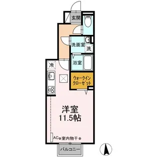 メゾンピュール【1階】の間取り