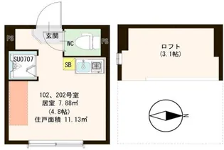 シャカラート大島【2階】の間取り