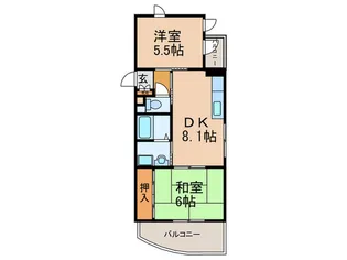 コ-ポ今益【4階】の間取り