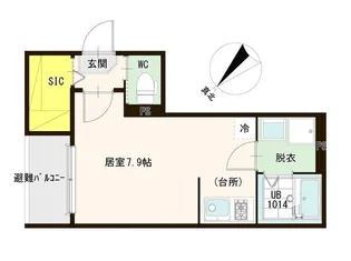 ハーモニーテラス歌島IV【1階】の間取り