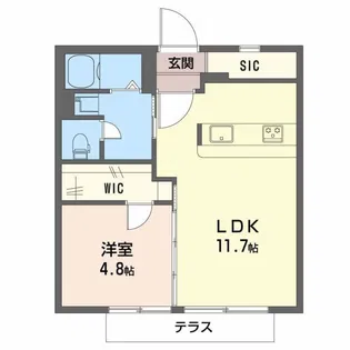 セントラルハイツ A【1階】の間取り
