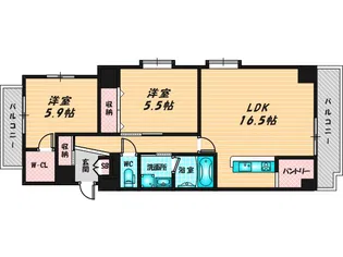 ISM今里【4階】の間取り