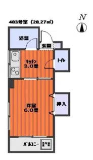 第七末廣コーポ【4階】の間取り