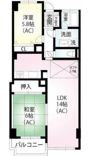 ラ・ヴェール浜田山【5階】の間取り