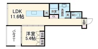 オービットステージ北堀江【3階】の間取り