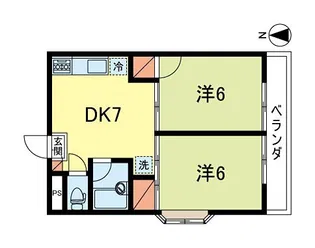 松ノ木第5ハイデンス【2階】の間取り