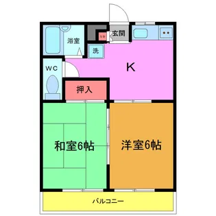アゼリア富士見A棟【2階】の間取り