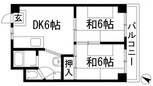 サンライズマンション【4階】の間取り
