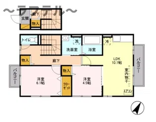 リバティ【1階】の間取り