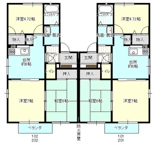 ハイムモルゲンロートC棟【2階】の間取り