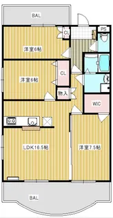セレーザ鶴田【3階】の間取り
