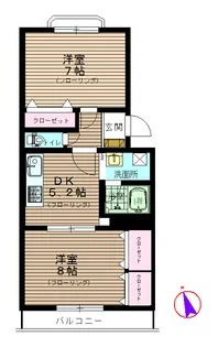 フラット天野【3階】の間取り