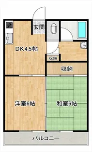 ヤマサキハイツ【2階】の間取り