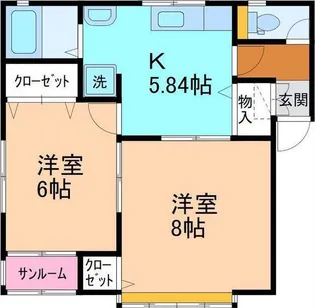 レティーロ【1階】の間取り