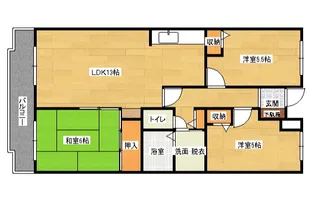 カーサ中筋【1階】の間取り