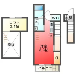 CAT COCOAIIB【2階】の間取り