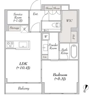 LUMIEC un MEGURO ルミークアン目黒【1階】の間取り