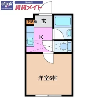 マリオ島崎【1階】の間取り