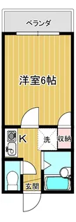 ウイングハイツ小山【3階】の間取り