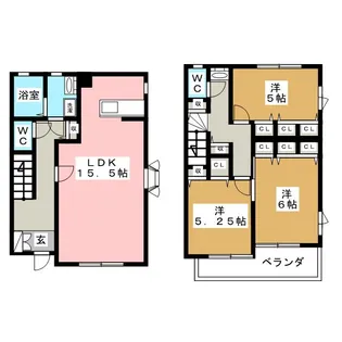 東京都国分寺市富士本2【一戸建】の間取り