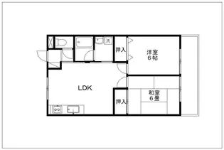 コーポことぶき【1階】の間取り